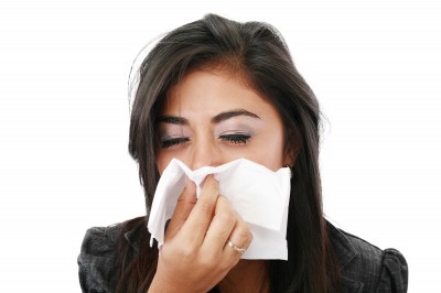 Woman with Allergies