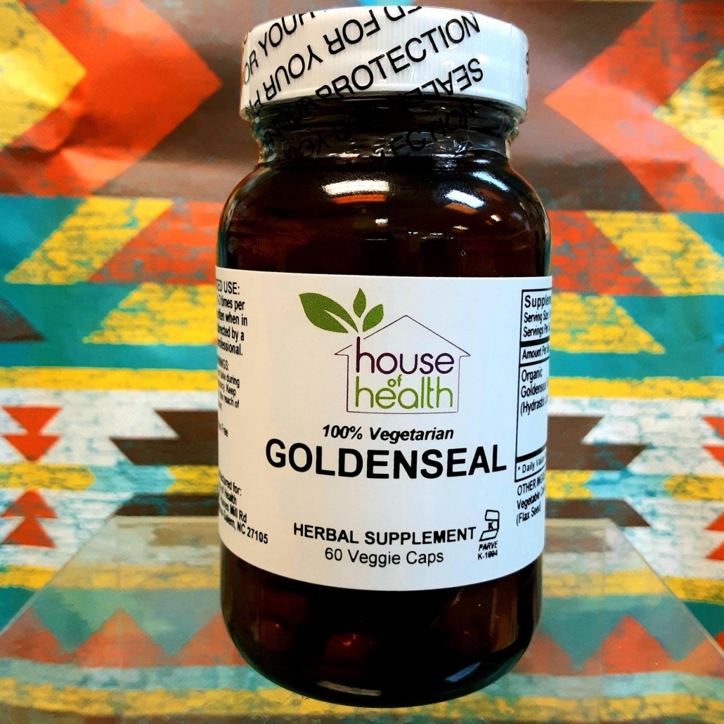 Goldenseal Root Capsules, Organic Local House of Health